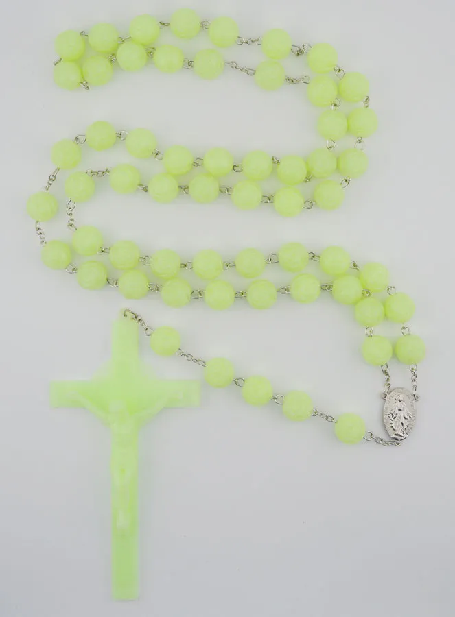 Large Fluorescent Wall Rosary - Miraculous Virgin (pic 1)