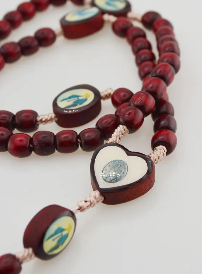 Miraculous Virgin Rosary - Wooden Beads (pic 4)