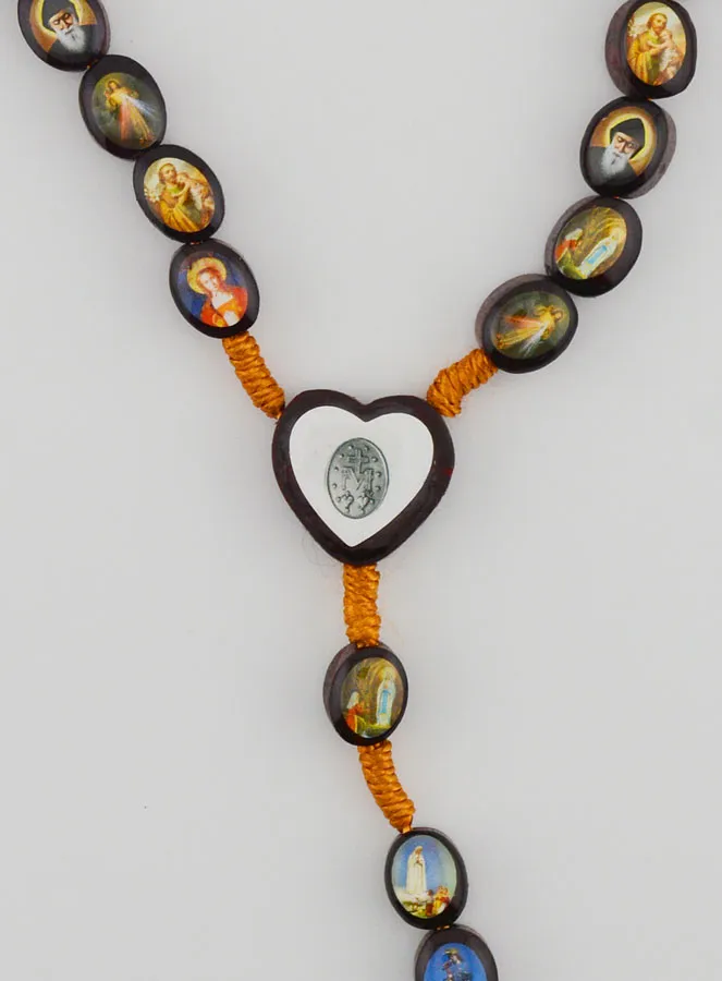 Wooden Rosary of the Miraculous Virgin - 60cm (pic 4)