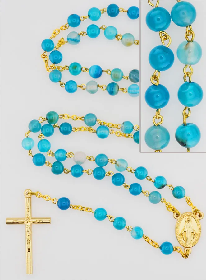 Miraculous Virgin Rosary in Agate (pic 1)
