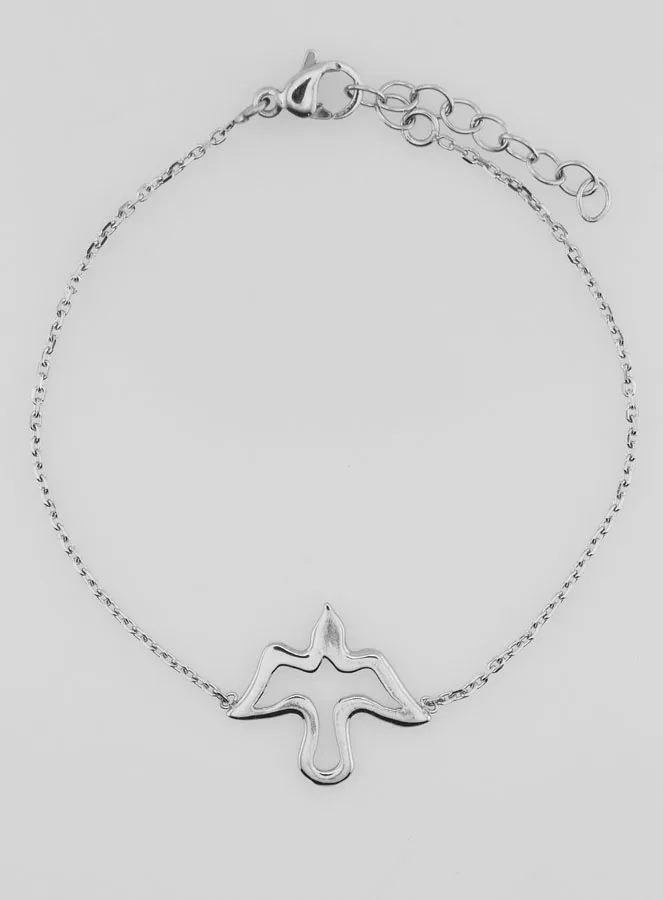Holy Spirit Religious Bracelet - Silvery Stainless Steel (pic 1)