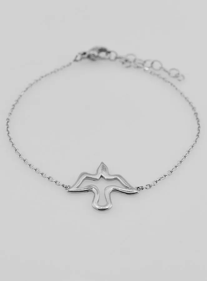 Holy Spirit Religious Bracelet - Silvery Stainless Steel (pic 2)