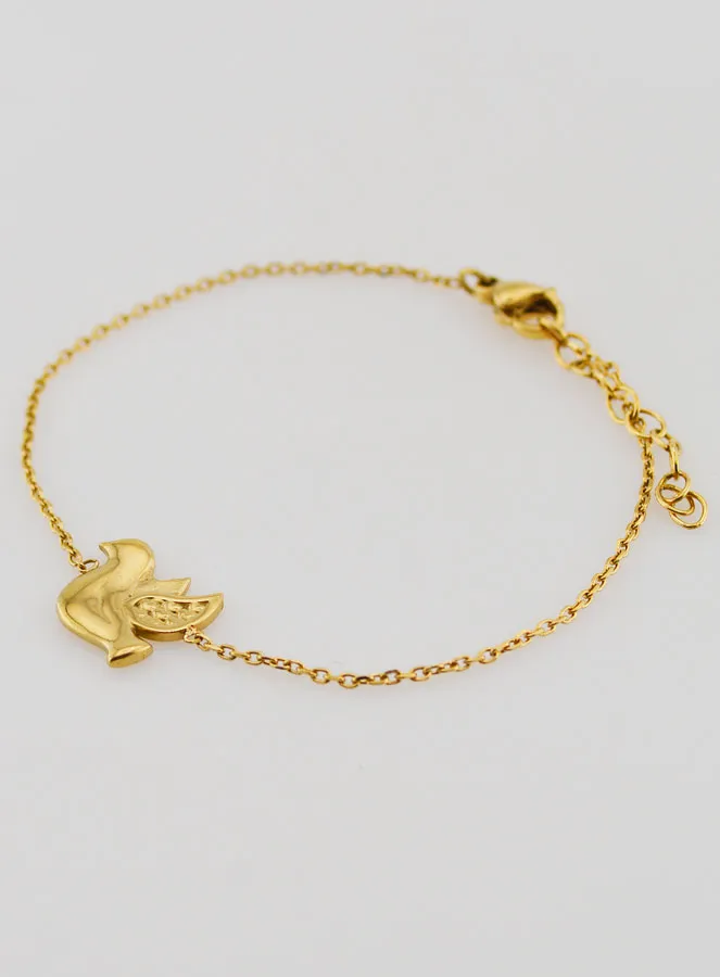 Holy Spirit Dove Bracelet - Golden Stainless Steel (pic 3)