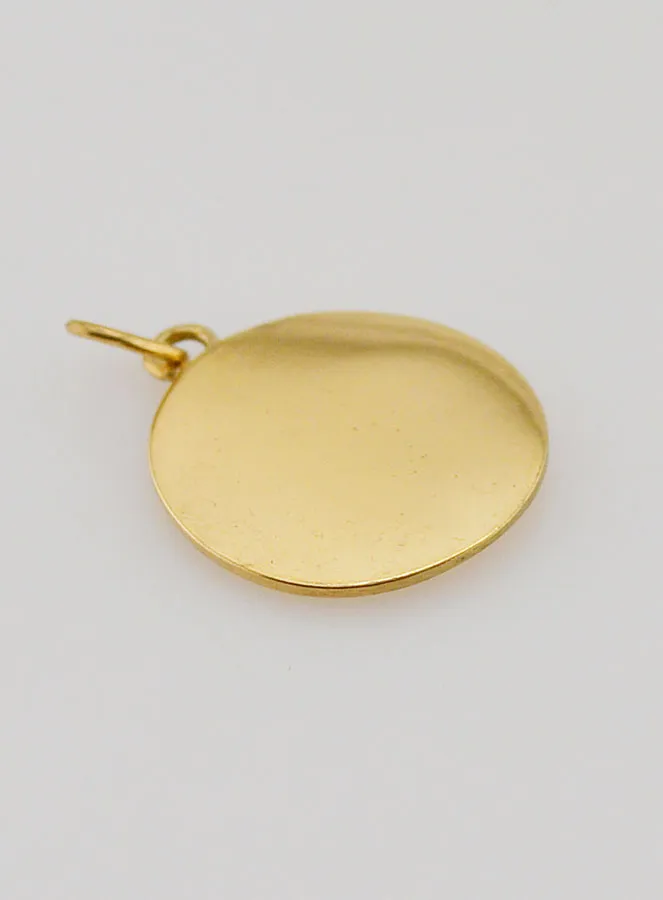 Christogram Medal in Golden Stainless Steel - 15mm (pic 4)