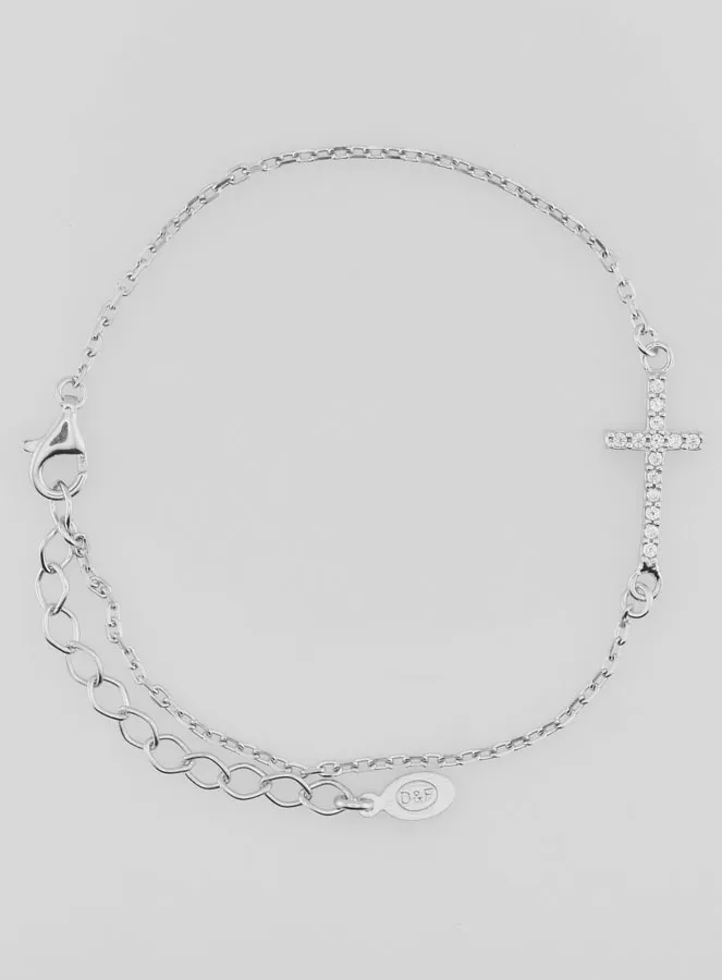 Religious Bracelet with Cross - 925 Silver (pic 1)