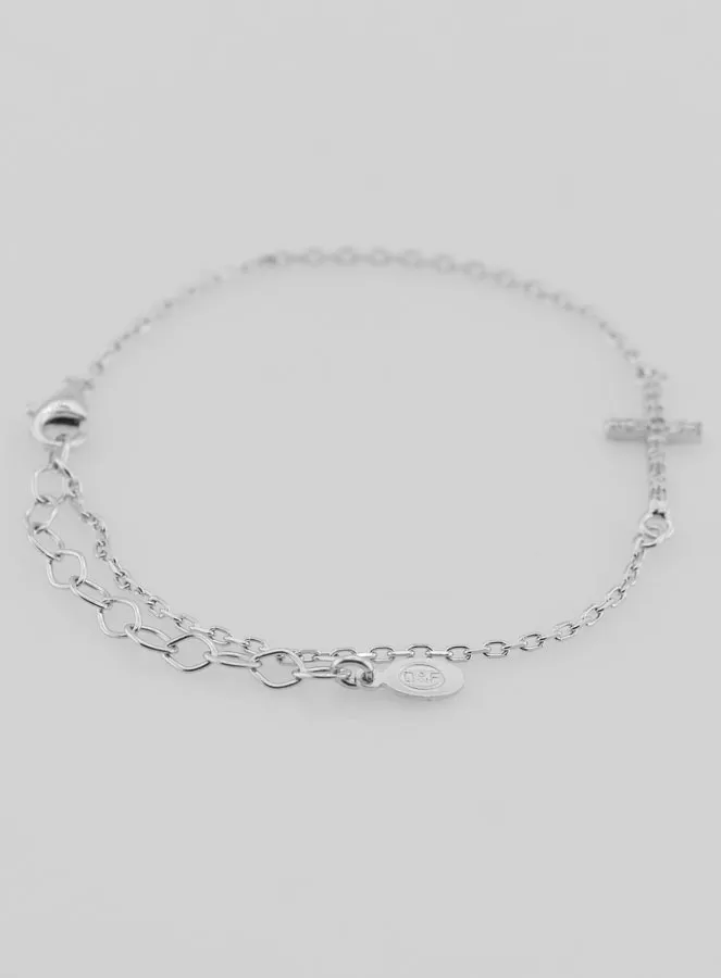 Religious Bracelet with Cross - 925 Silver (pic 2)