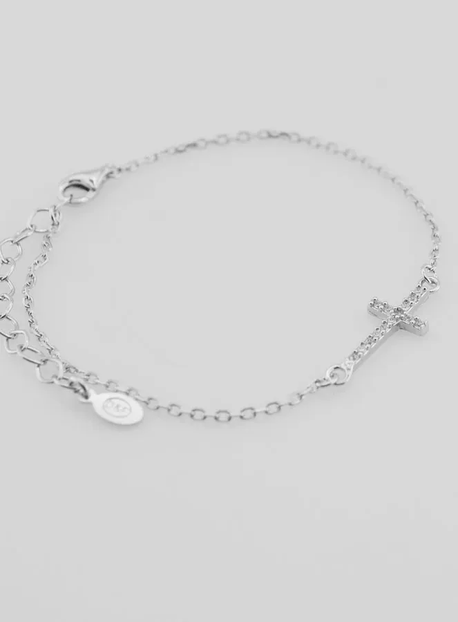 Religious Bracelet with Cross - 925 Silver (pic 3)