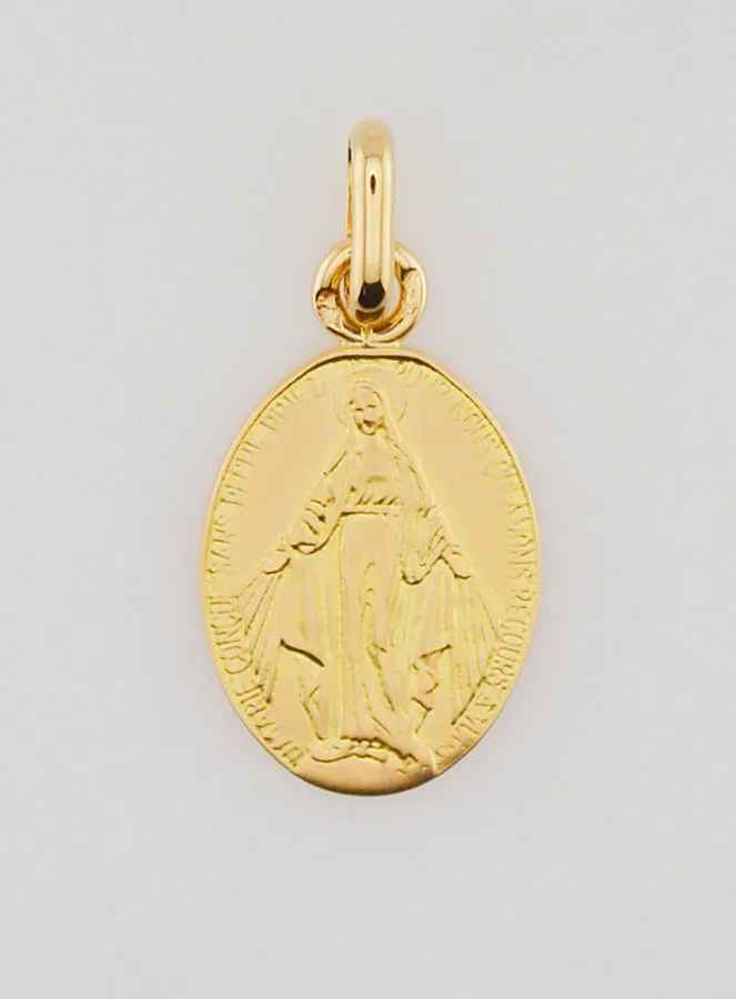 Miraculous Medal 18k Gold - 15mm (pic 1)