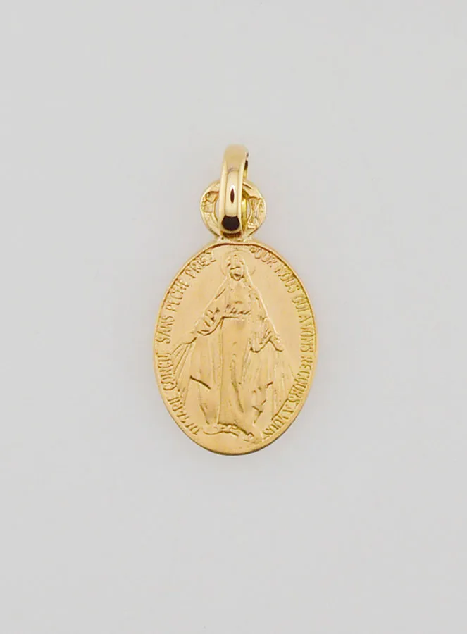 Miraculous Medal 18k Gold - 10mm (pic 1)