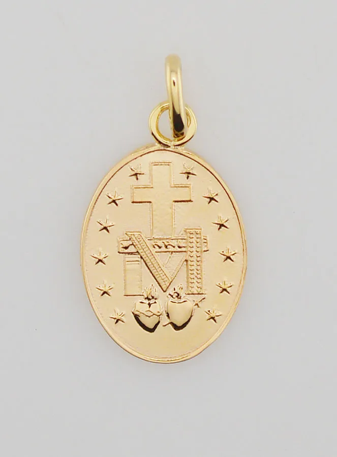 Miraculous Medal 18k Gold - 20mm (pic 2)