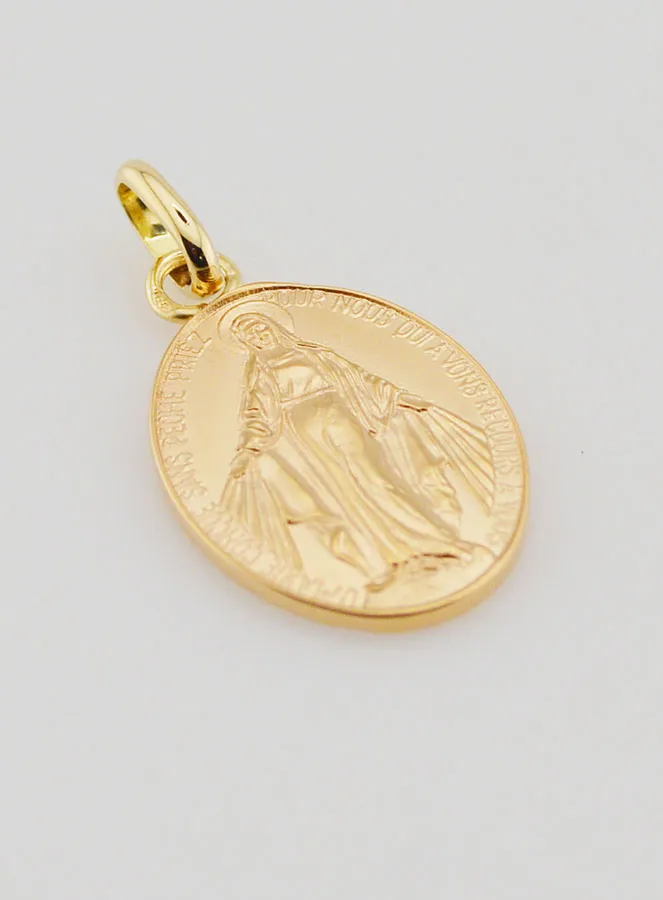 Miraculous Medal 18k Gold - 20mm (pic 3)