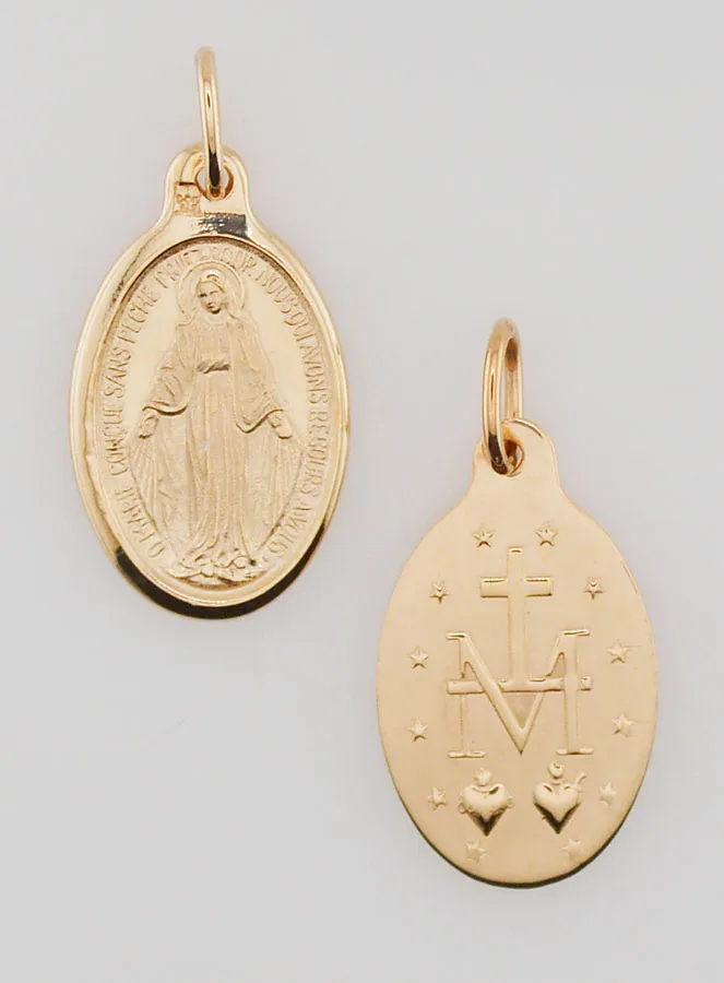 Gold-Plated Miraculous Medal - 17mm (pic 1)