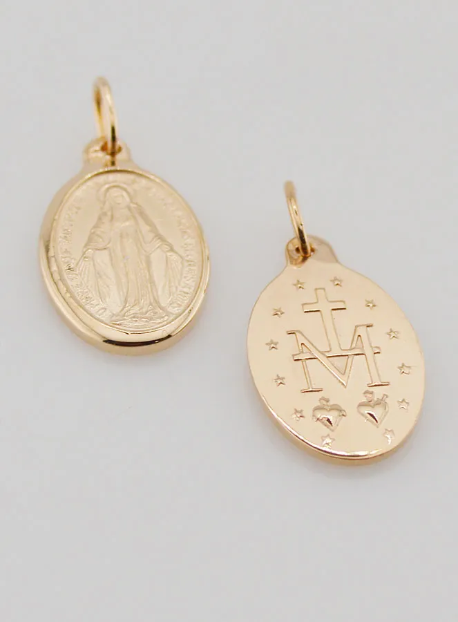 Gold-Plated Miraculous Medal - 17mm (pic 2)