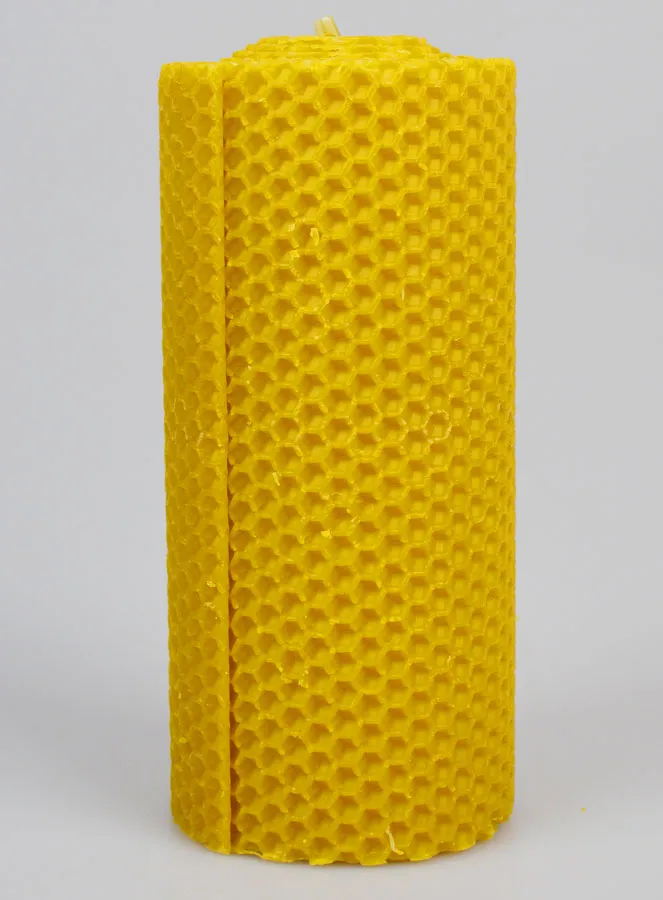 Tabletop Candle 100% Beeswax - 15x6cm (pic 1)