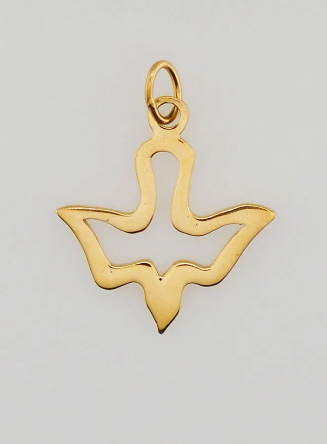 Holy Spirit Medal in Golden Stainless Steel (pic 1)