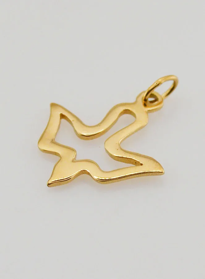 Holy Spirit Medal in Golden Stainless Steel (pic 3)