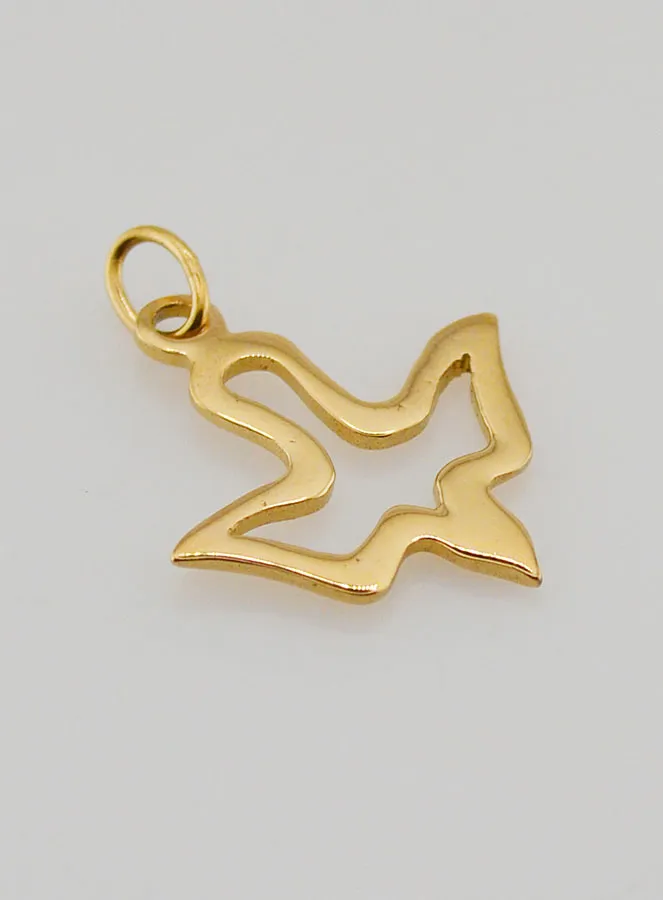 Holy Spirit Medal in Golden Stainless Steel (pic 4)