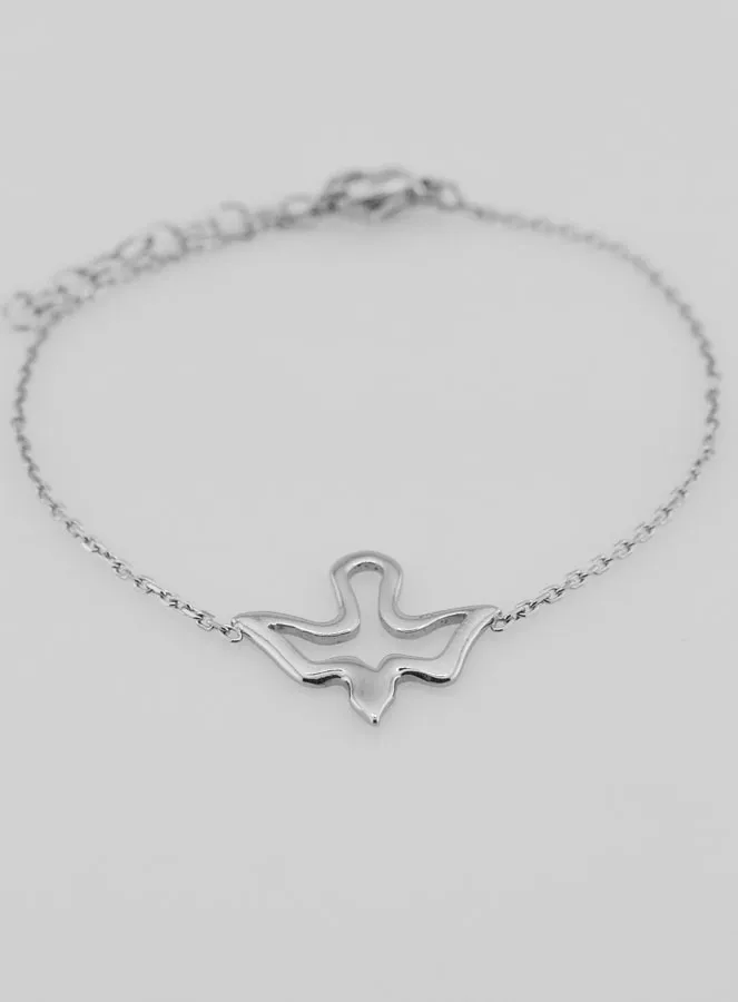 Openwork Holy Spirit Bracelet in Stainless Steel (pic 2)
