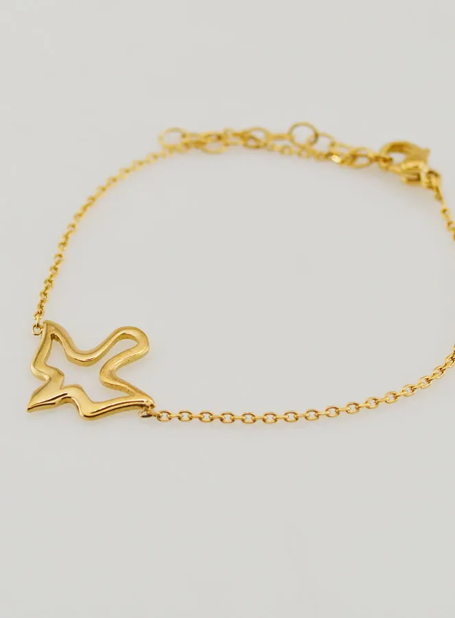 Bracelet Openwork Holy Spirit in Golden Stainless Steel (pic 3)