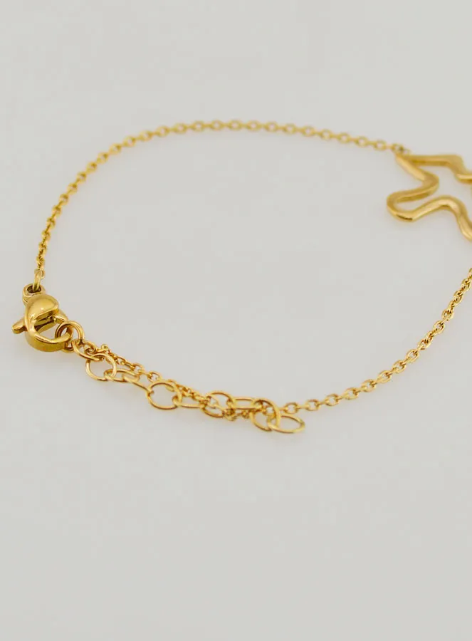 Bracelet Openwork Holy Spirit in Golden Stainless Steel (pic 4)