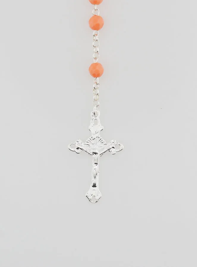 Miraculous Virgin Rosary in 925 Silver and Coral (pic 3)