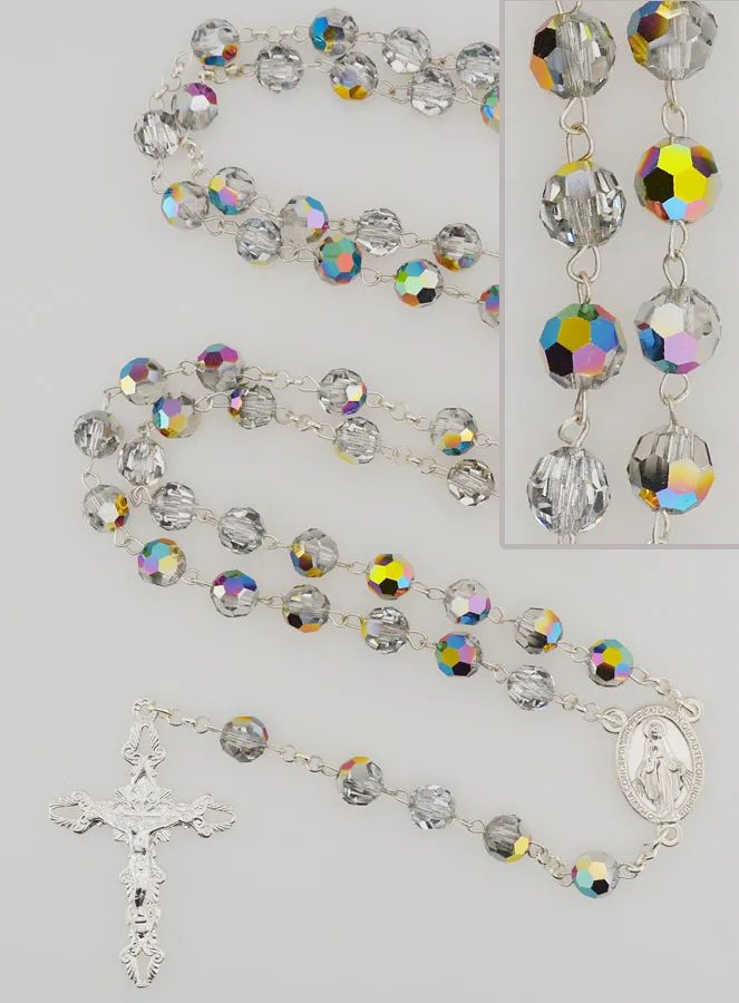 Miraculous Virgin Rosary 925 Silver and Crystal (pic 1)