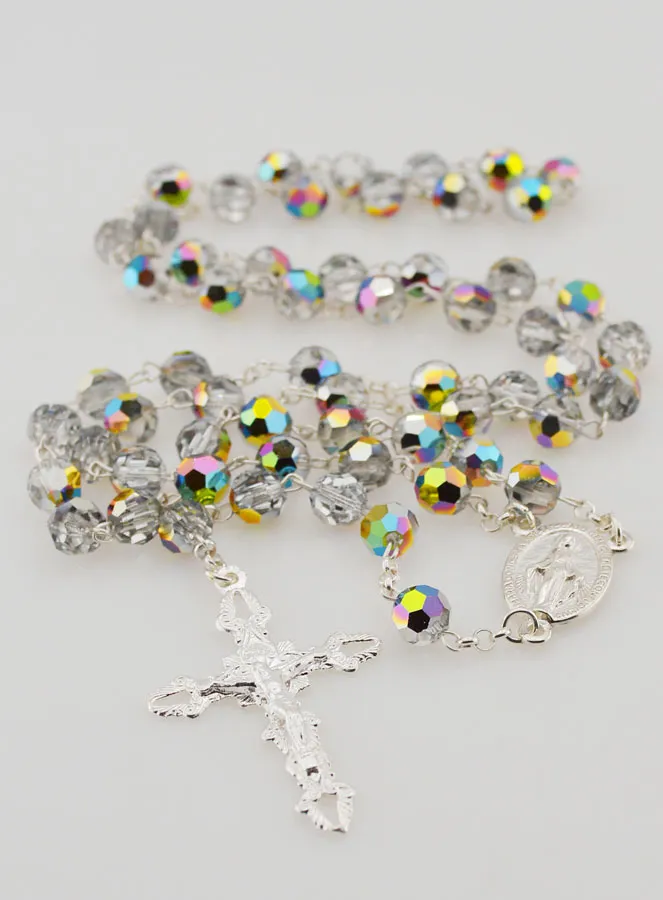 Miraculous Virgin Rosary 925 Silver and Crystal (pic 2)