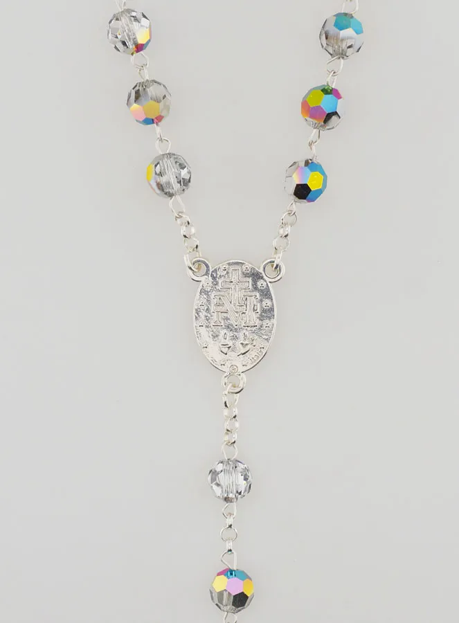 Miraculous Virgin Rosary 925 Silver and Crystal (pic 4)