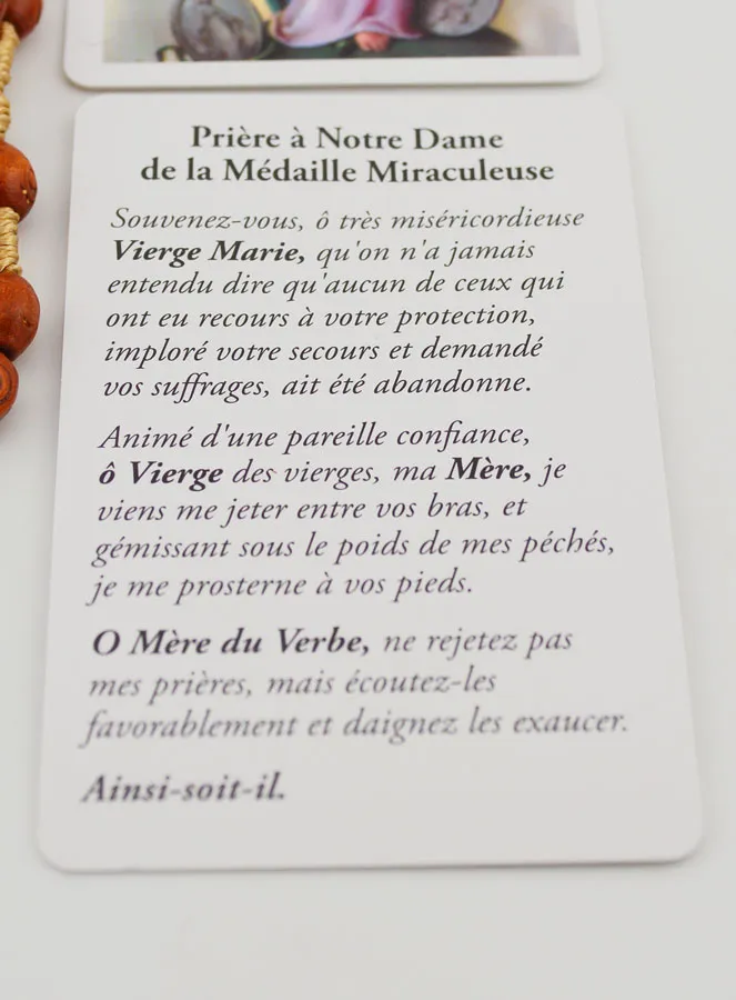 Rosary and Miraculous Virgin Card (pic 4)