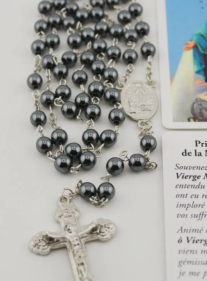 Rosary with Pearls and Miraculous Virgin Card (pic 2)