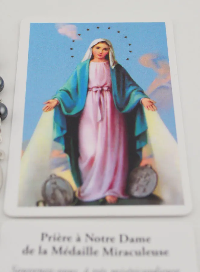 Rosary with Pearls and Miraculous Virgin Card (pic 3)