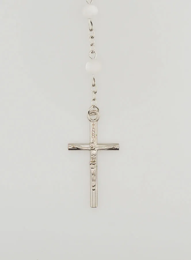 Miraculous Virgin Rosary White Beads (pic 3)