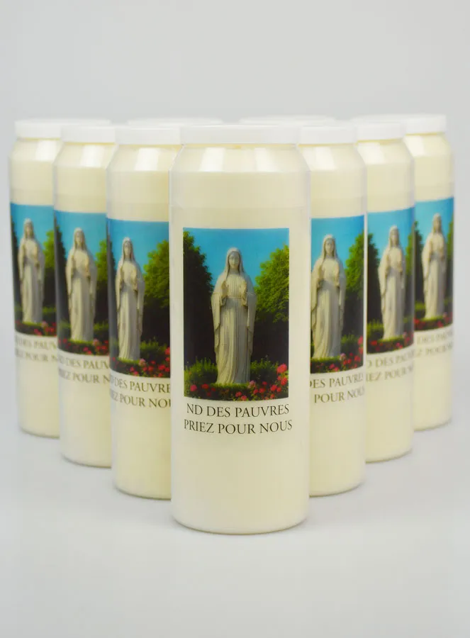 Set 10 Sanctuary Candles to Our Lady of the Poor (pic 1)