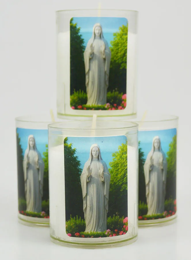 Set of 4 Votive Candles to Our Lady of the Poor (pic 1)