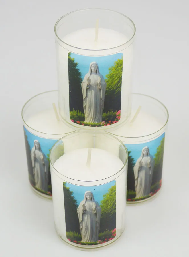 Set of 4 Votive Candles to Our Lady of the Poor (pic 2)