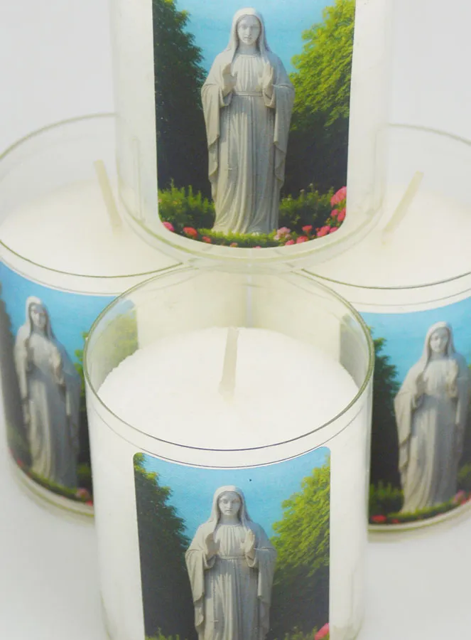 Set of 4 Votive Candles to Our Lady of the Poor (pic 4)
