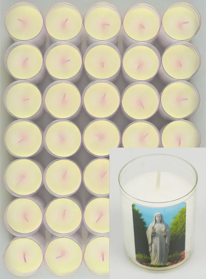 Set of 10 Votive Candles to Our Lady of the Poor (pic 2)