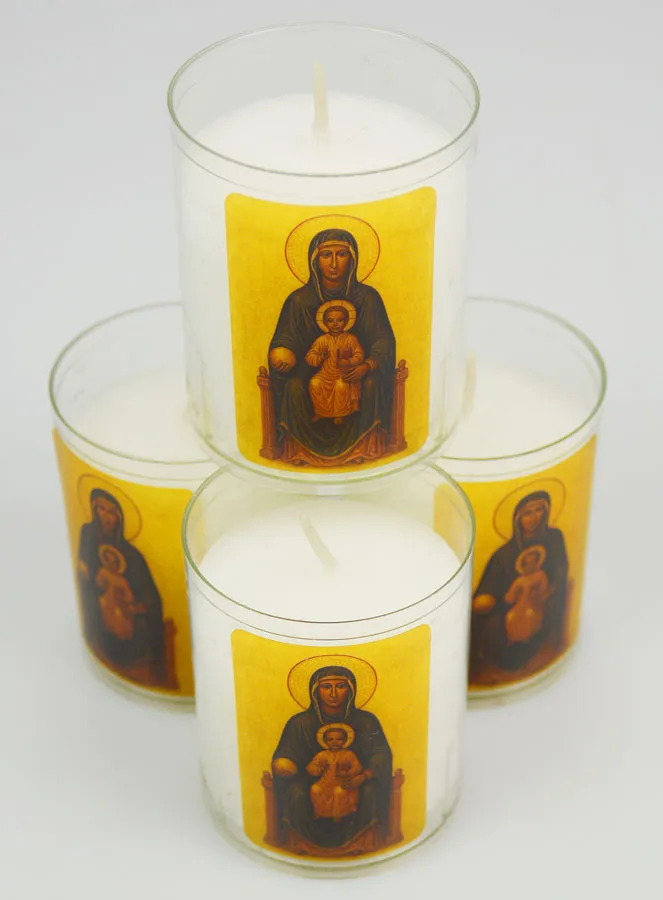 Set of 4 Votive Candles Our Lady of Montserrat (pic 2)