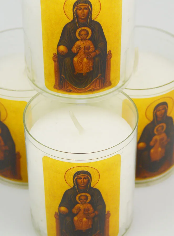 Set of 4 Votive Candles Our Lady of Montserrat (pic 4)