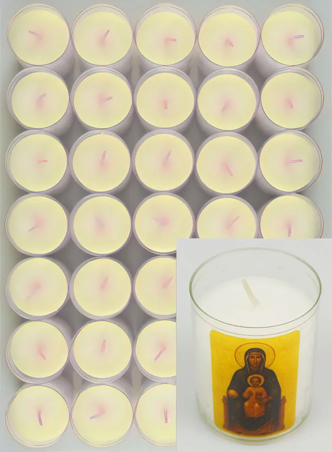 Set of 24 Votive Candles Our Lady of Montserrat (pic 2)