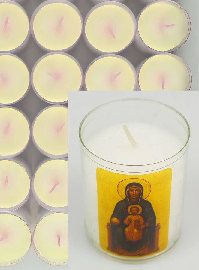 Set of 24 Votive Candles Our Lady of Montserrat (pic 4)