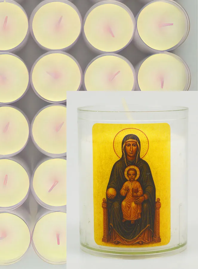 Set of 48 Votive Candles Our Lady of Montserrat (pic 3)