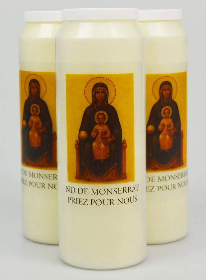 Set 3 Sanctuary Candles to Our Lady of Montserrat (pic 1)