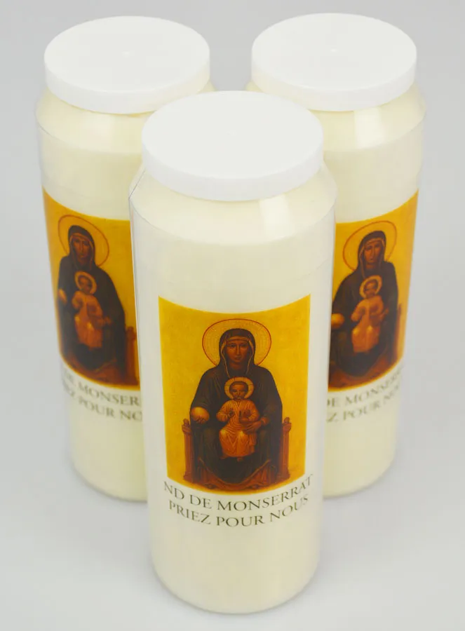 Set 3 Sanctuary Candles to Our Lady of Montserrat (pic 2)
