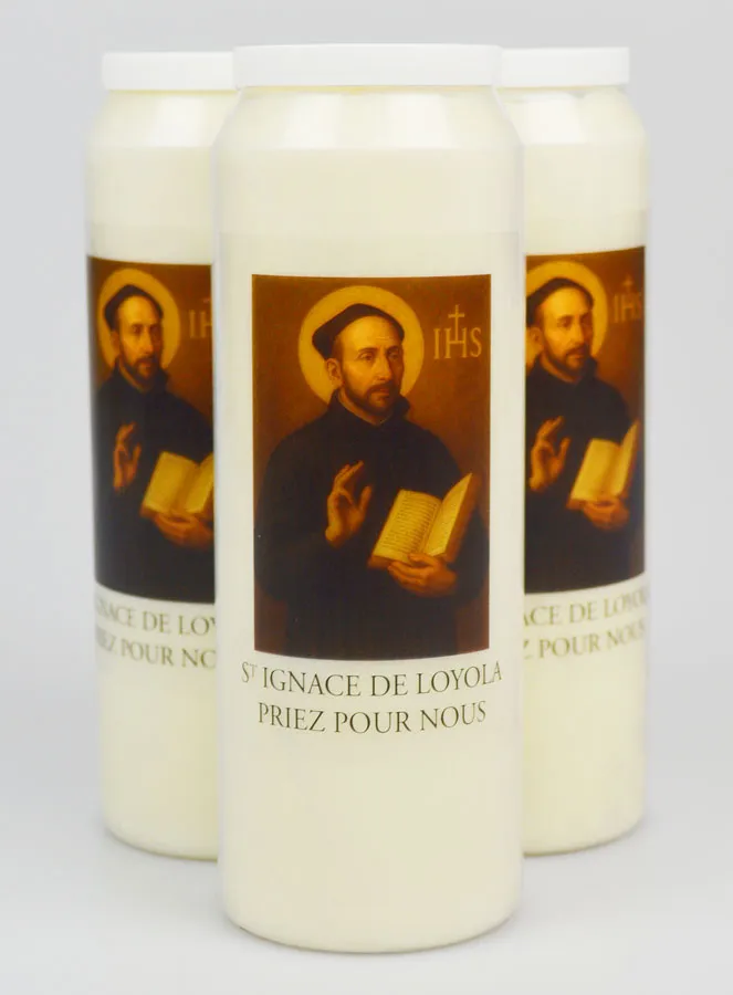 Set 3 Sanctuary Candles to Saint Ignatius of Loyola (pic 1)