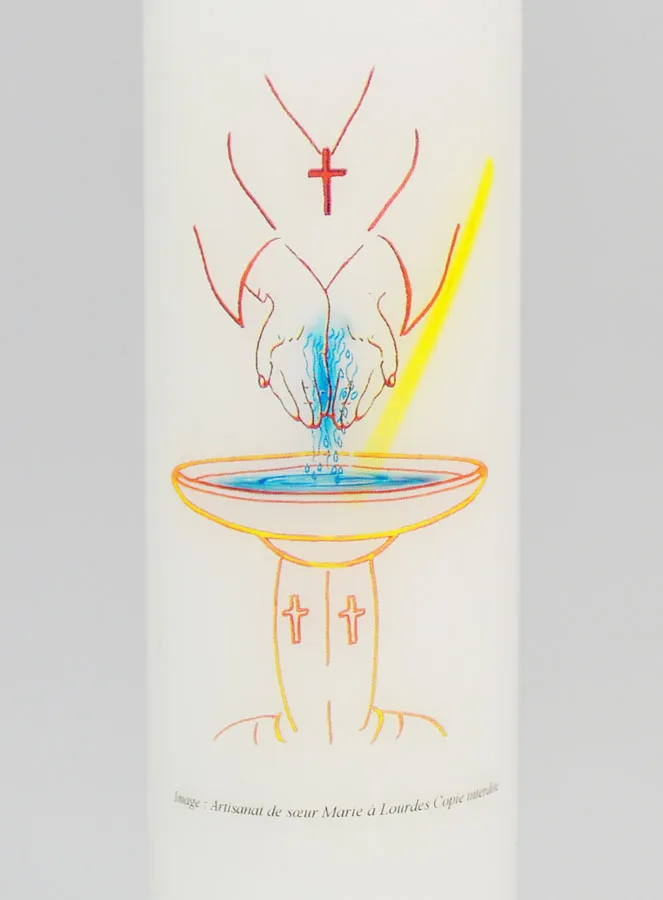 Baptism Gift for Adults - Candle 20cm (pic 3)