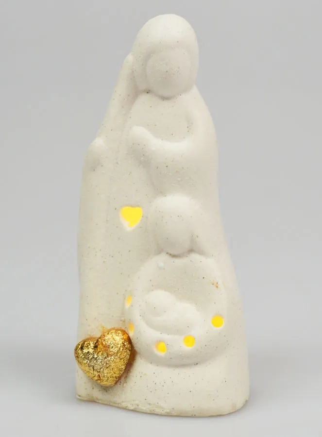 Porcelain Statue of the Holy Family with Light - 11cm (pic 1)