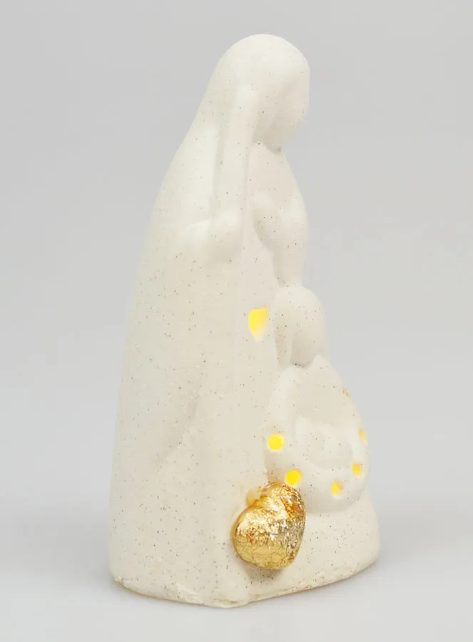 Porcelain Statue of the Holy Family with Light - 11cm (pic 3)