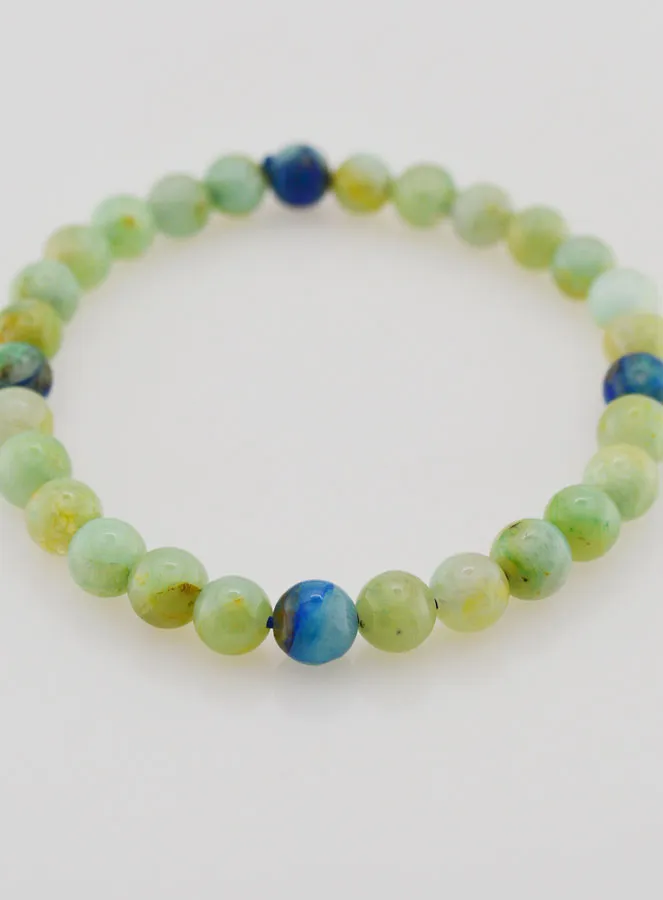 Azurite Malachite Gemstone Bracelet - 6mm (pic 2)