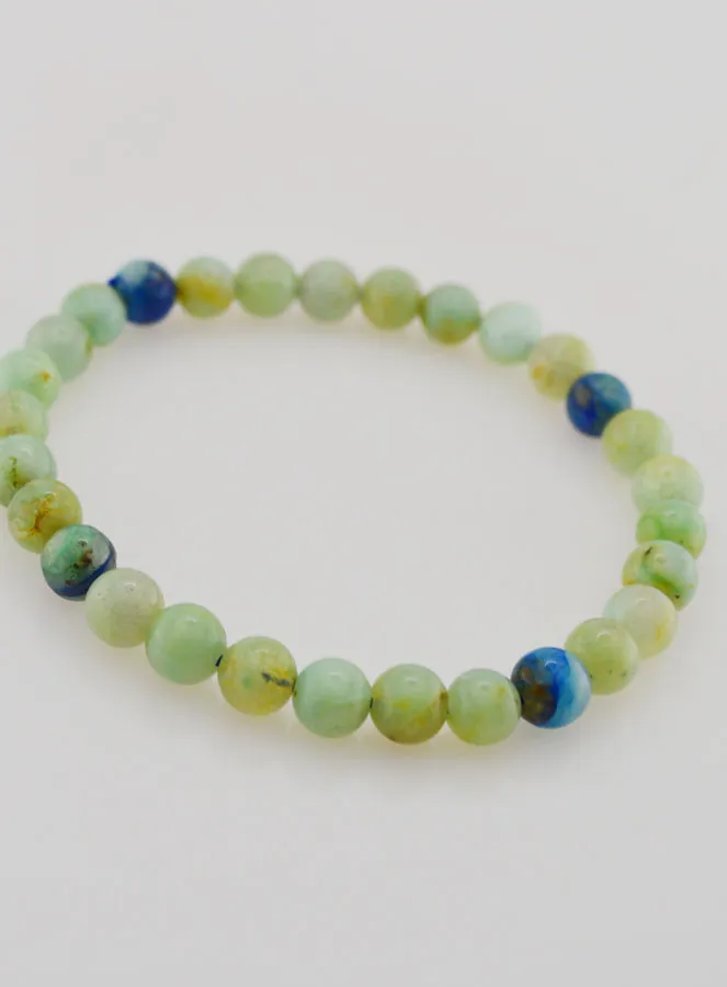 Azurite Malachite Gemstone Bracelet - 6mm (pic 3)